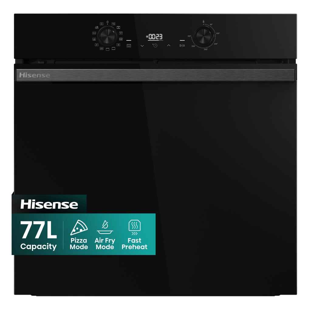 Hisense Hi2 BI626PBUPUK Built In Electric Single Oven with Pyrolytic Cleaning – Jet Black – A+ Rated #405052