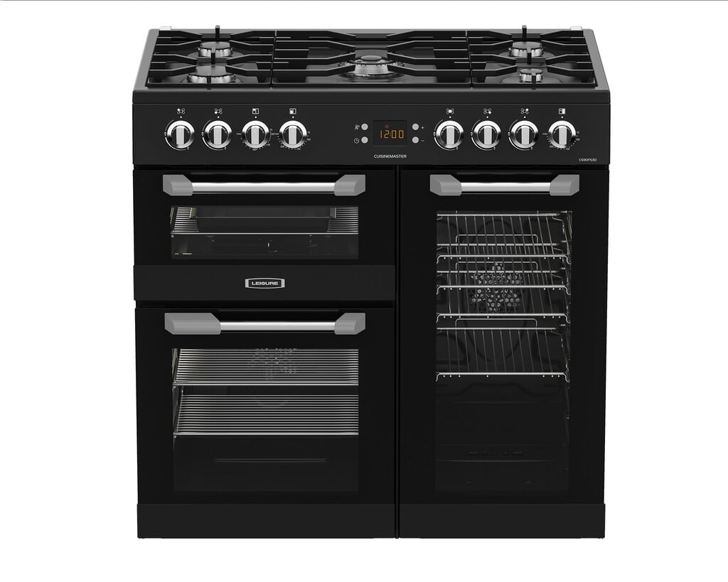 Leisure Cuisinemaster CS90F530K 90cm wide Dual Fuel Range Cooker with Gas Hob – Black – A/A/A Rated #403296