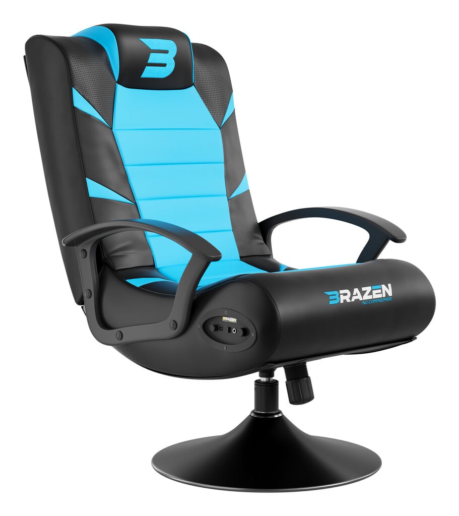 Brazen Pride 2.1 Wireless Bluetooth Gaming Chair – Black & Blue #406794