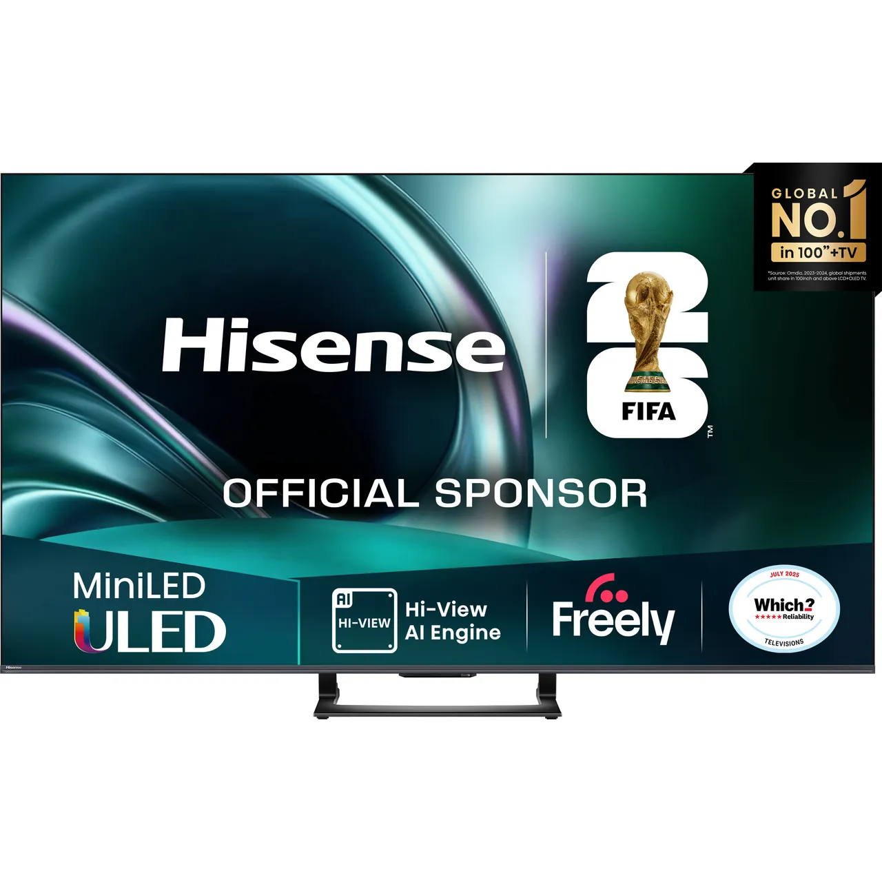 Hisense 65″ 4K Ultra HD MiniLED Smart Freely TV [2025] – 65U7QTUK #405307