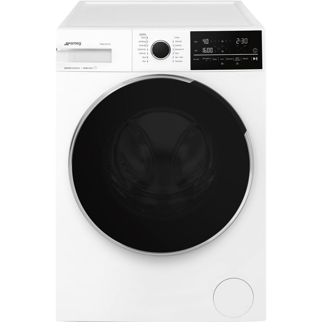 Smeg WDN064SLDUK 10Kg / 6Kg Washer Dryer with 1400 rpm – White – D Rated [Wash&Dry], C Rated [Wash Only] #408403