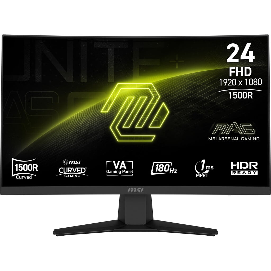 MSI MAG 244C 24″ Full HD 180Hz Curved Gaming Monitor – Black #405249