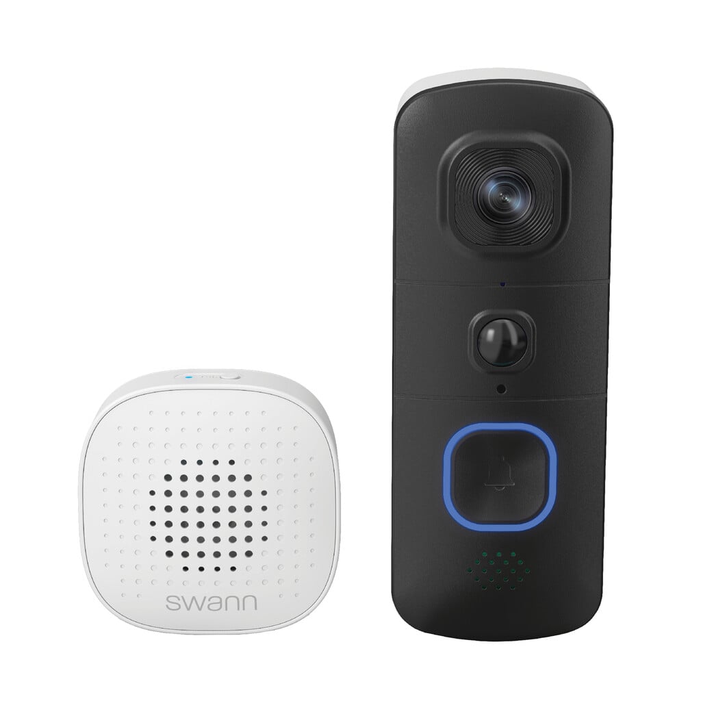 Swann EVO Wireless Video Doorbell Smart Doorbell – Includes Chime Black – SWIFI-SEVDBC-EU  #404527