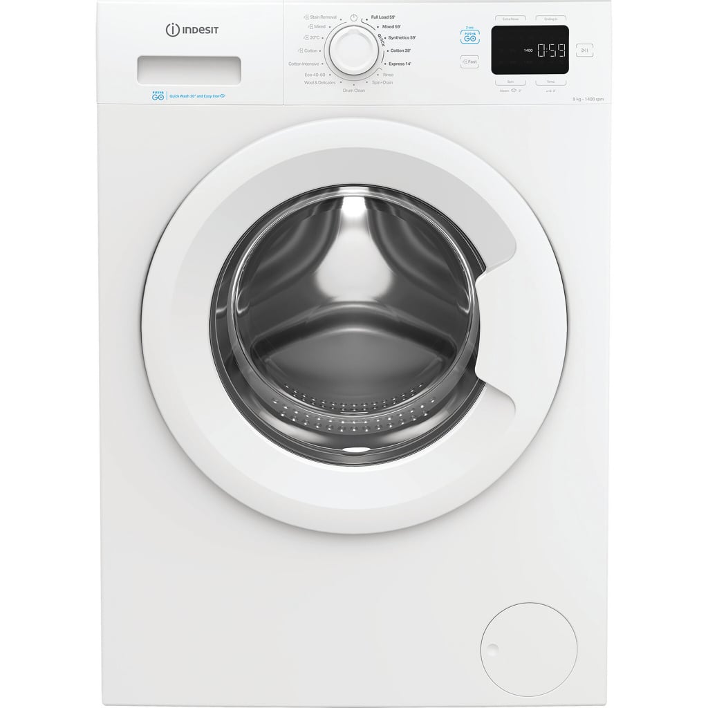 Indesit Push&Go IP 946 PUSH&GO UK 9kg Washing Machine with 1400 rpm – White – A Rated #408590
