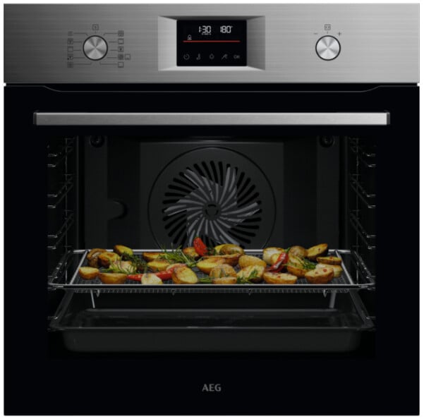 AEG 6000 SenseCook® OS6PB50AM Built In Electric Single Oven with Pyrolytic Cleaning – Stainless Steel – A+ Rated #408144