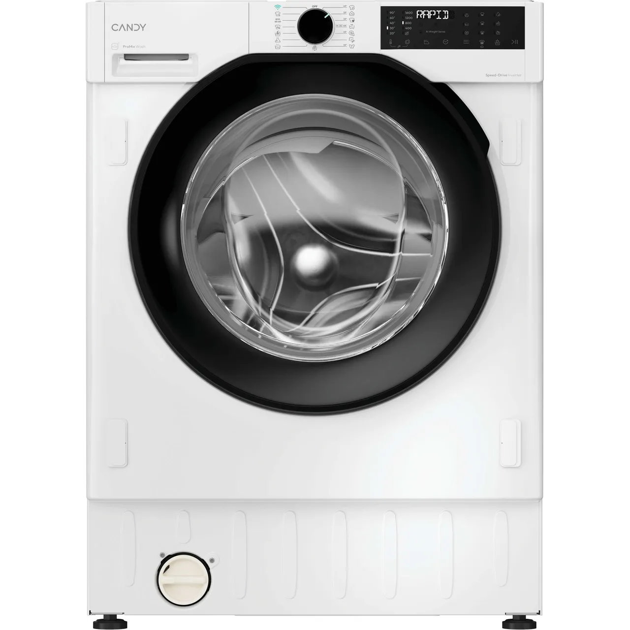 Candy ProWash BC4S49M6DB8J-80 Integrated 9kg WiFi Connected Washing Machine with 1400 rpm – White – A Rated #405207
