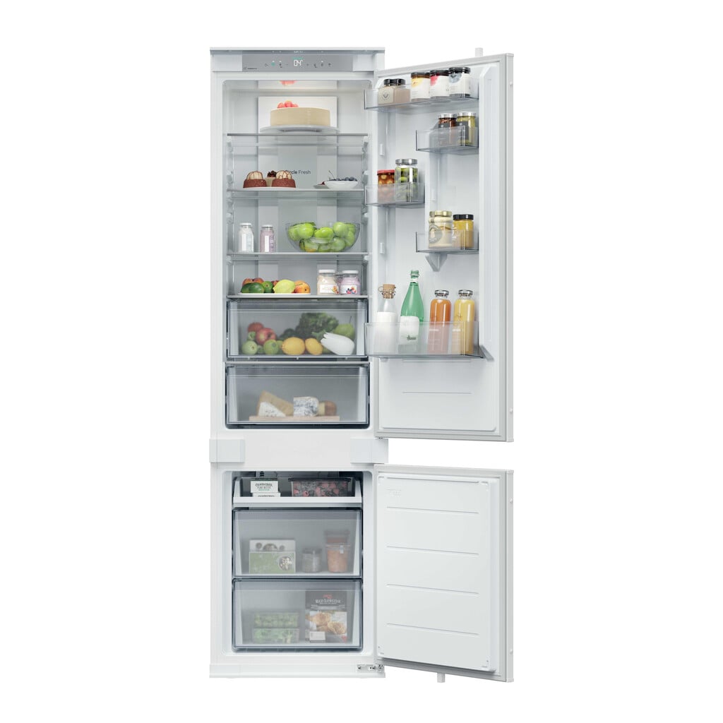 Hoover H-FRIDGE 400 HONBQT3519EWK-UK Wifi Connected 194cm 70/30 Integrated No Frost Fridge Freezer with Sliding Door Hinge – White – E Rated #408761