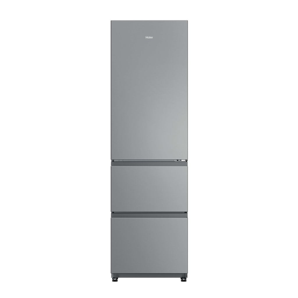 Haier 3D 55 Series 3 HTR3518ENMXK 185cm 60/40 No Frost Fridge Freezer – Stainless Steel Effect – E Rated #410914