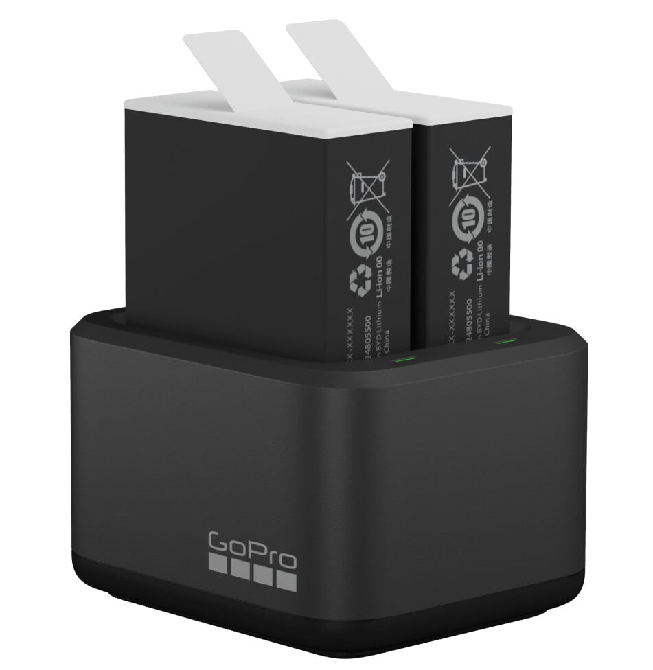 GoPro Dual Battery Charger + Enduro Batteries for HERO12 Black, HERO11 Black, HERO10 Black, HERO9 Black #411390