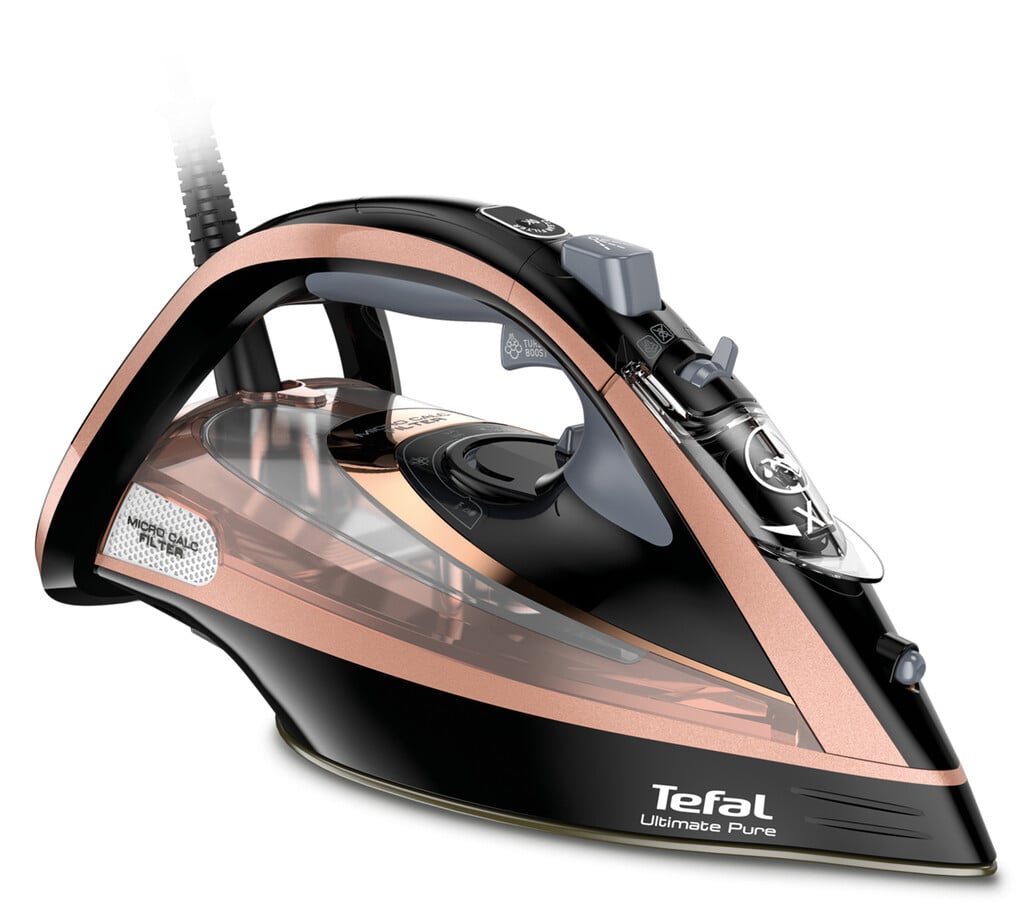 Tefal Ultimate Pure FV9845G1 3100 Watt Iron – Black / Rose Gold #411526