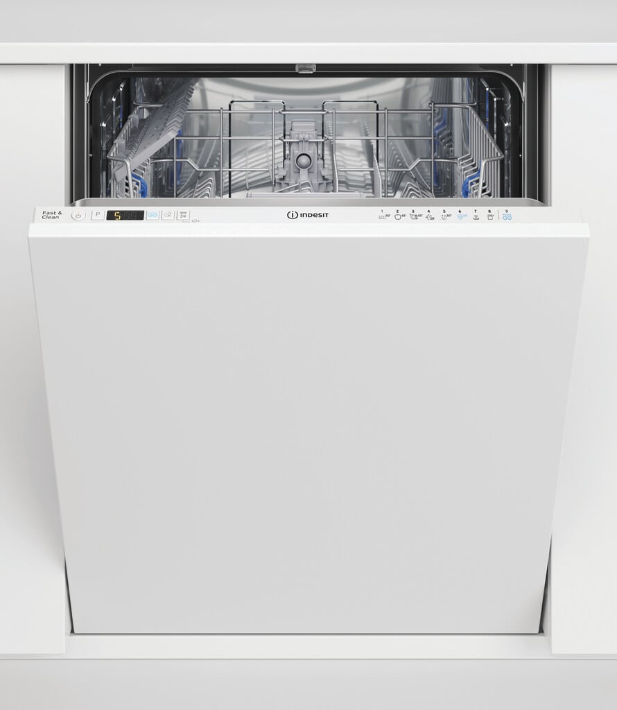 Indesit D2IHD526UK Fully Integrated Full Size Dishwasher – White Control Panel with Fixed Door Hinge Kit – E Rated #410028