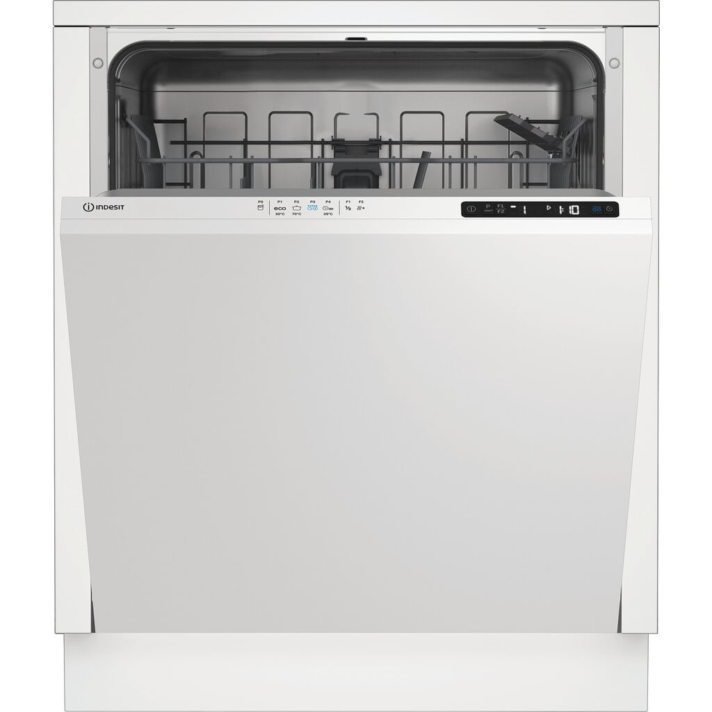 Indesit IN2IE13DT70UK Fully Integrated Full Size Dishwasher – White Control Panel with Fixed Door Hinge Kit – E Rated #411077