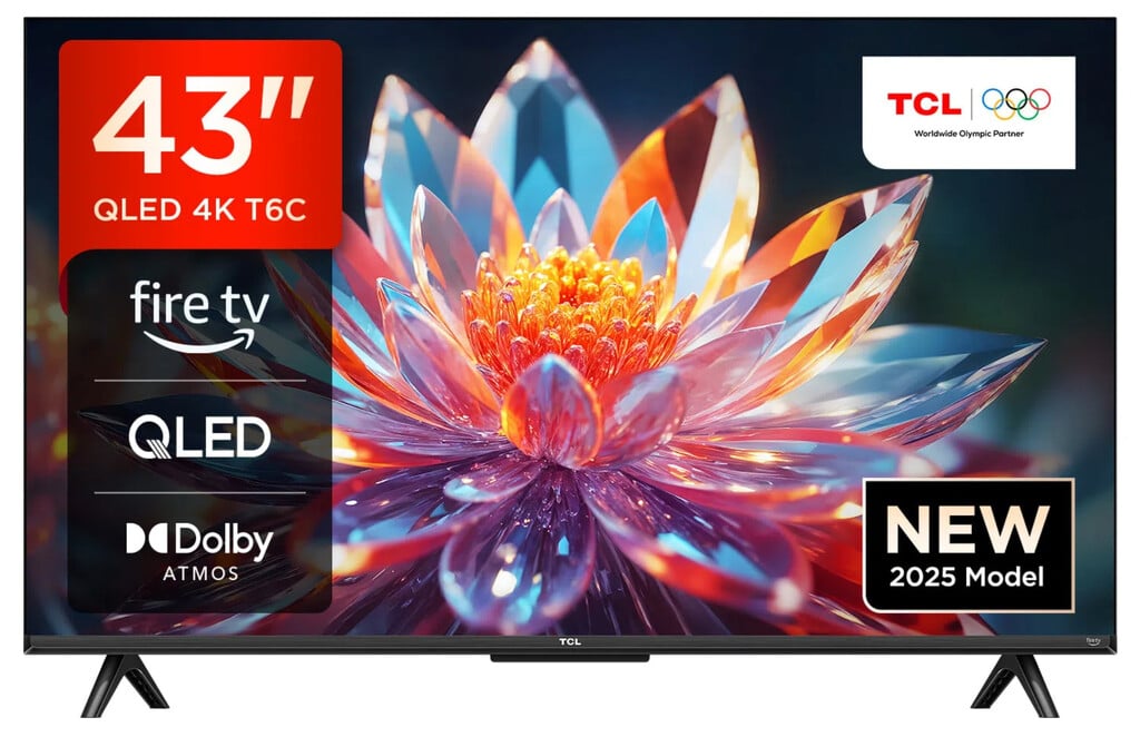 TCL 43″ 4K Ultra HD QLED Smart Fire TV [2025] – 43T6C-UK #409380