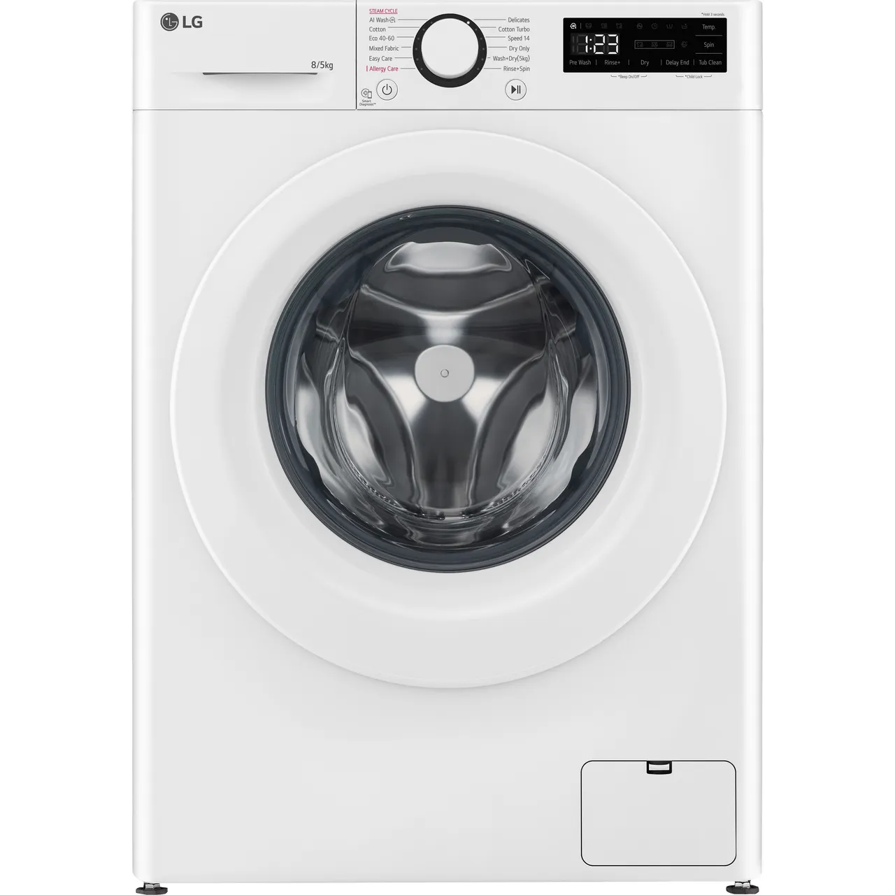 LG TurboWash™ FWY385WWLN1 8Kg / 5Kg Washer Dryer with 1200 rpm – White – E Rated [Wash&Dry], A Rated [Wash Only] #410939