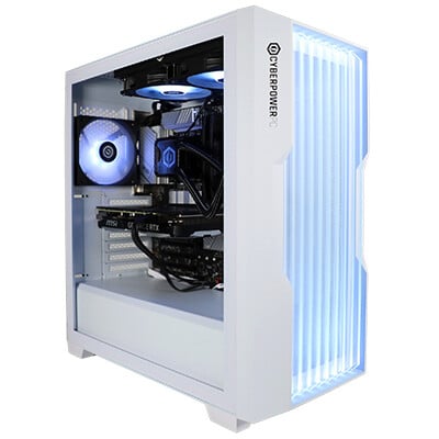CyberPowerPC AO22227 Gaming PC – NVIDIA® GeForce RTX™ 5080, Intel® Core™ i7, 1TB SSD – White #410502