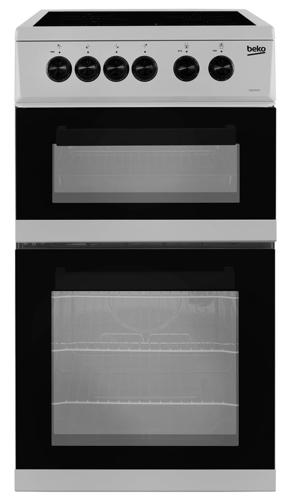 Beko KDC5422AS 50cm Wide Single Oven Electric Cooker with Ceramic Hob – Silver – A Rated #410339