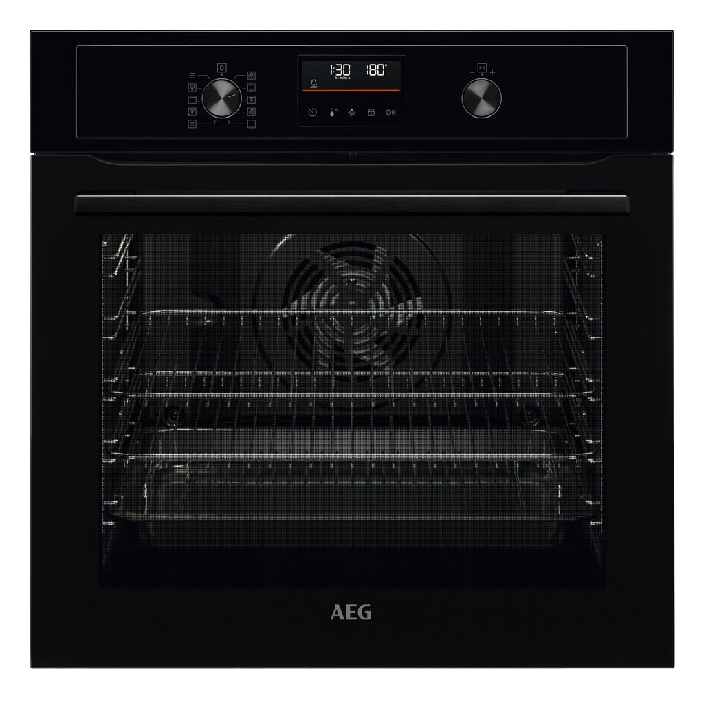 AEG 3000 SurroundCook BPX535061B Built In Electric Single Oven with Pyrolytic Cleaning – Black – A+ Rated #411798