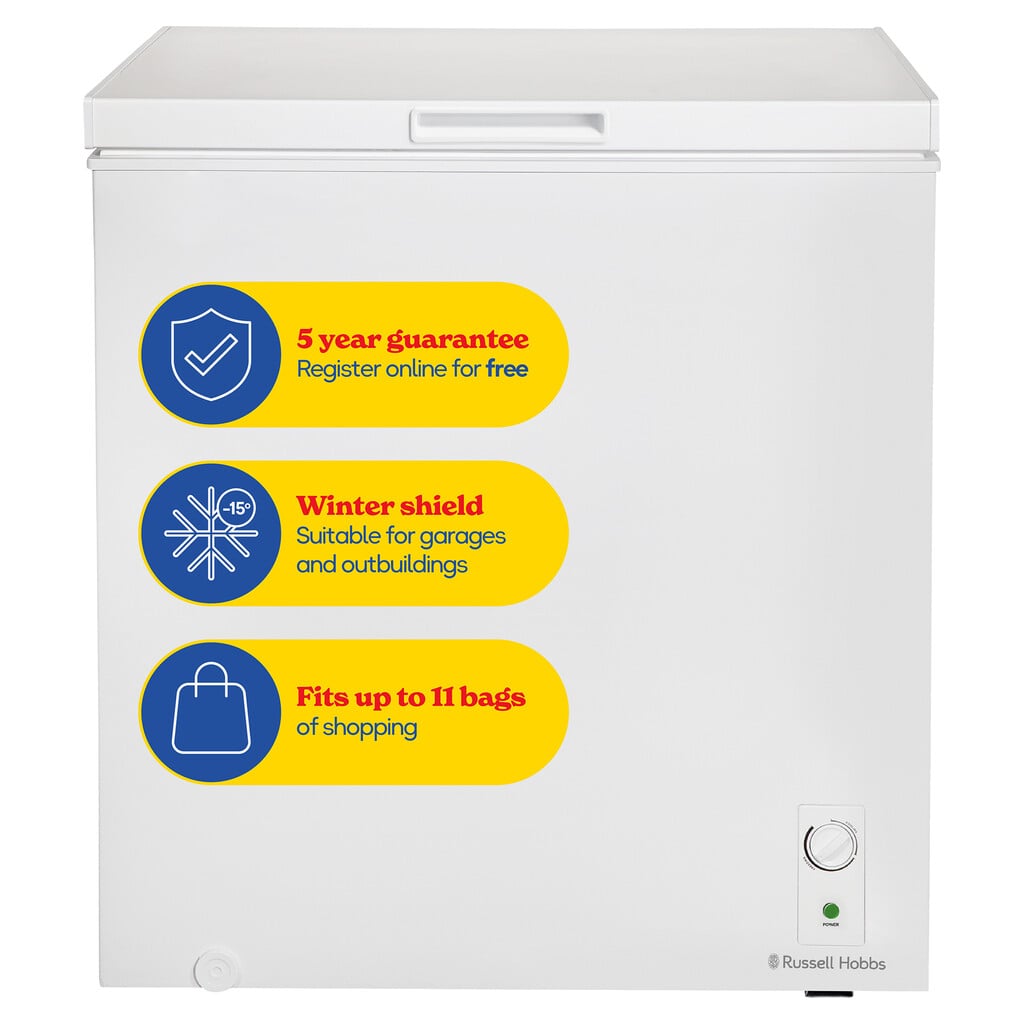 Russell Hobbs RH198CF0E1W Chest Freezer – White – E Rated #410285