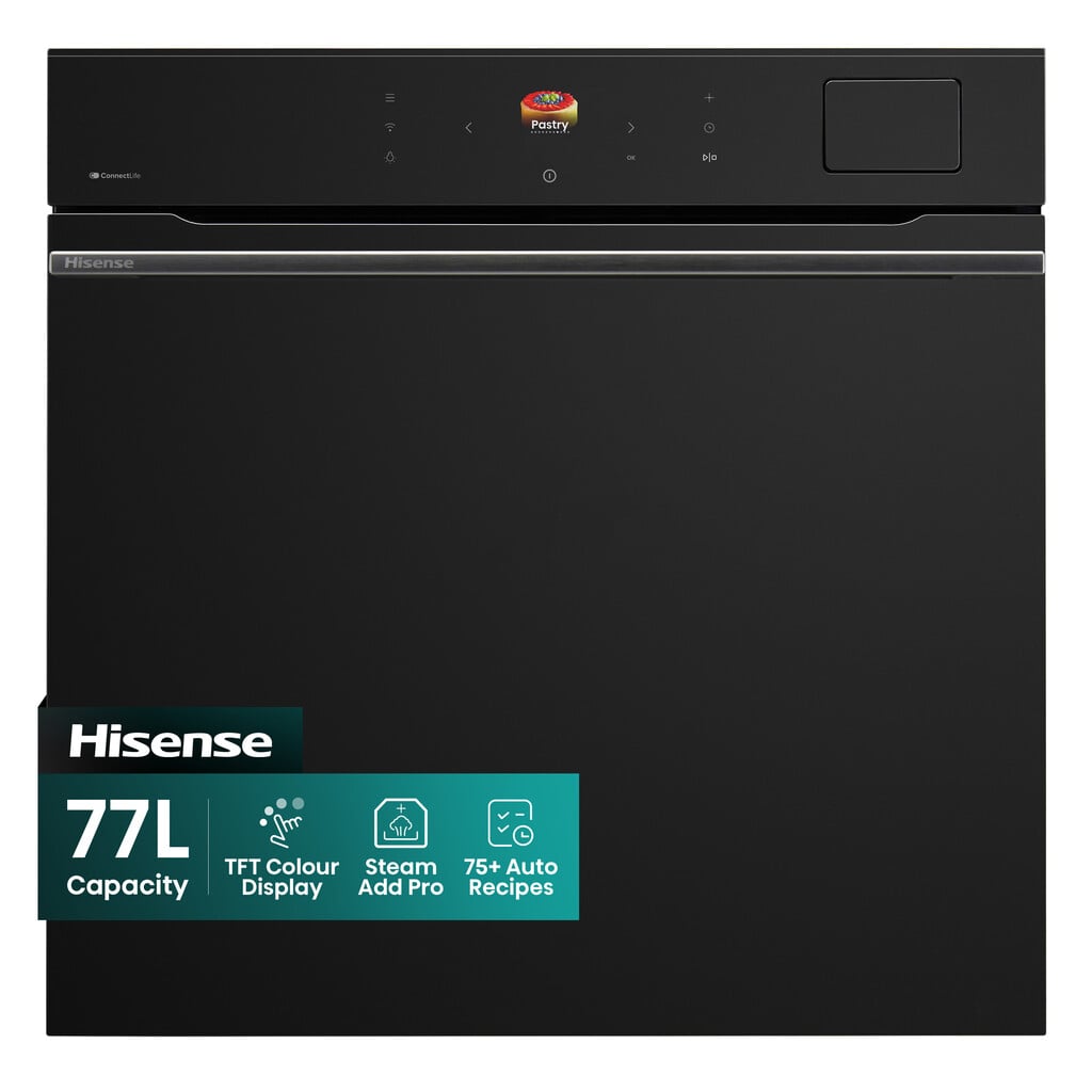 Hisense Hi8 BlackLine BAS6PH8BUKWF Wifi Connected Built In Electric Single Oven with Pyrolytic Cleaning – Black – A+ Rated #411069
