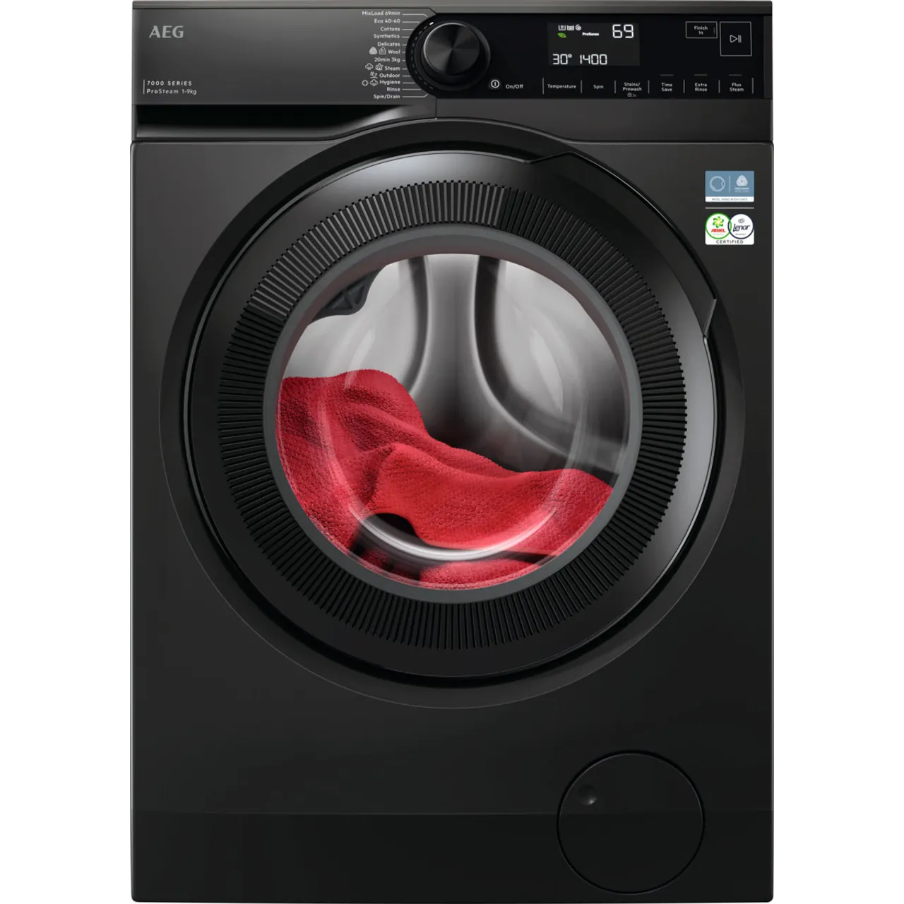 AEG 7000 ProSteam® LFSR7494U4B 9kg Washing Machine with 1400 rpm – Dark Silver #411477