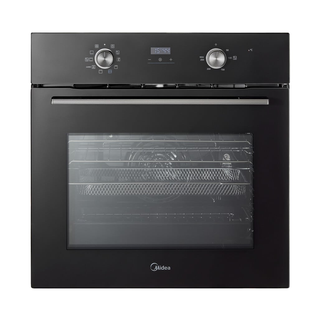 Midea Xpress Fry MBO65M90D2-BK Built In Electric Single Oven – Black – A+ Rated #411598