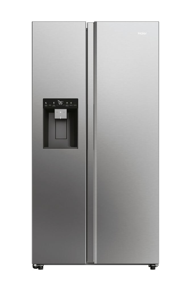 Haier SBS 90 Series 7 HSW79F18CIMM Wifi Connected Plumbed Total No Frost American Fridge Freezer – Stainless Steel – C Rated #410520