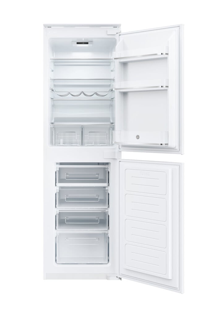 Hoover HOB50S518EK 177cm 50/50 Integrated Fridge Freezer with Sliding Door Hinge – White – E Rated #413081