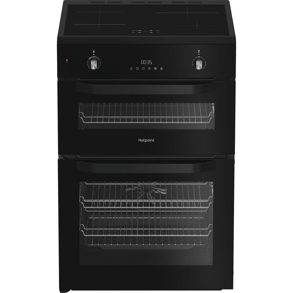 Hotpoint HDE6IDC2B1 Double Oven Electric Cooker with Induction Hob – Black – A/A Rated #411978