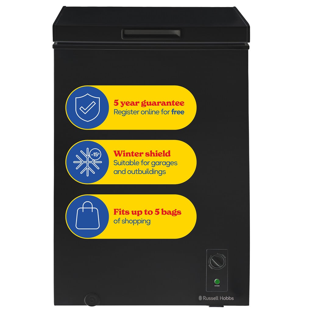 Russell Hobbs RH99CF0E1B Chest Freezer – Black – E Rated #412999