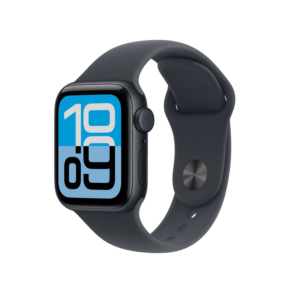 Apple Watch SE 3, 40mm, Midnight Aluminium Case, GPS + Cellular [2025] – Midnight Sport Band – S/M – MEP94MP/A	#412285