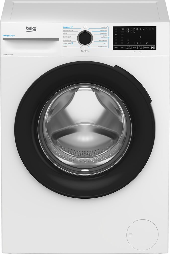 Beko EnergySpin™ BM3WT4104IW 10kg Washing Machine with 1400 rpm – White – A Rated #412055