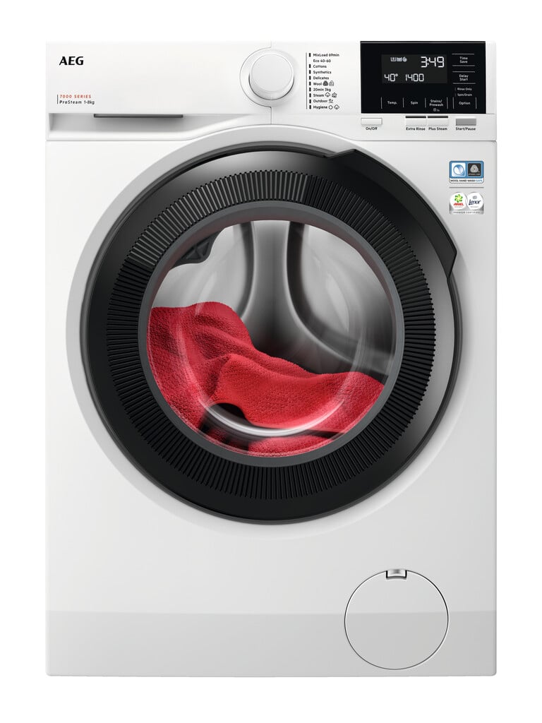 AEG ProSteam® Technology LFR71864B 8kg Washing Machine with 1600 rpm – White – A Rated #413270