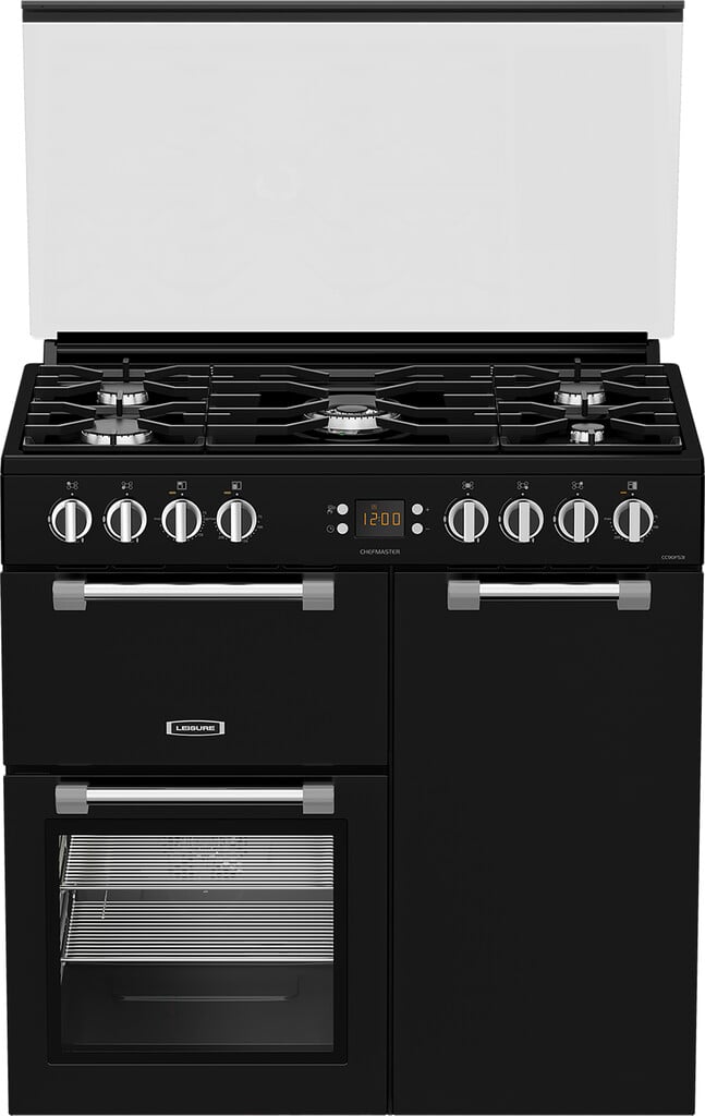Leisure Chefmaster CC90F531K 90cm wide Dual Fuel Range Cooker with Gas Hob – Black – A/A/A Rated #411979