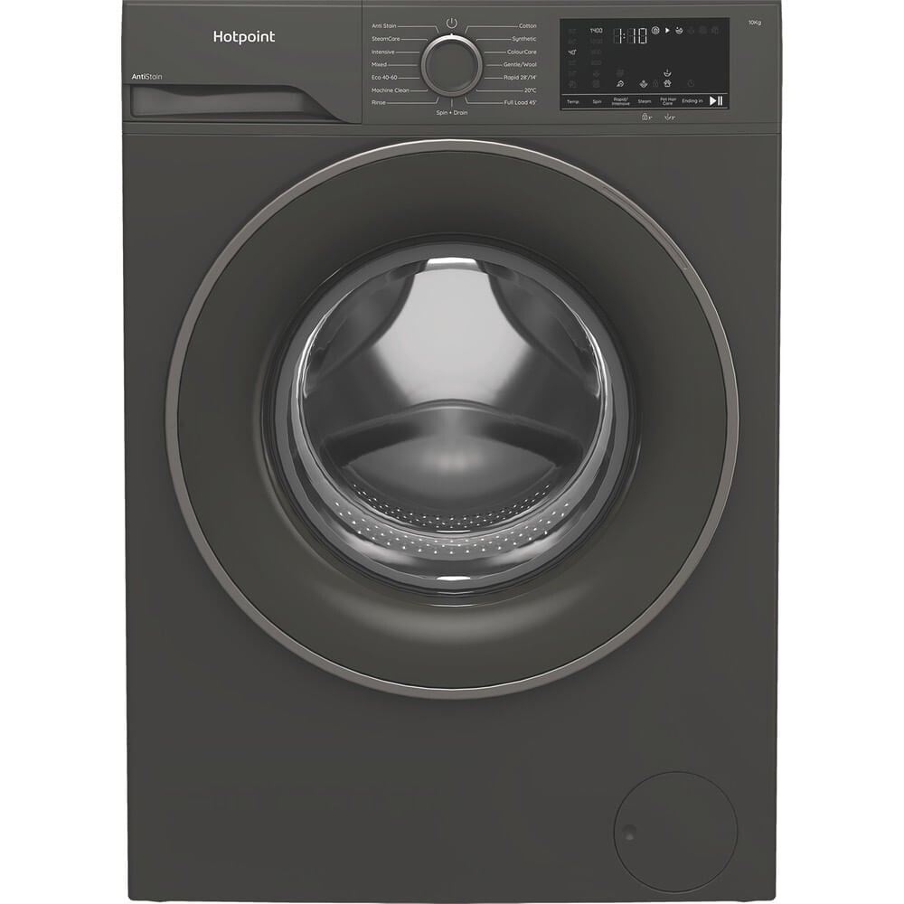 Hotpoint AntiStain H 101G ANTI STAIN UK 10kg Washing Machine with 1400 rpm – Dark Grey – A Rated #413039