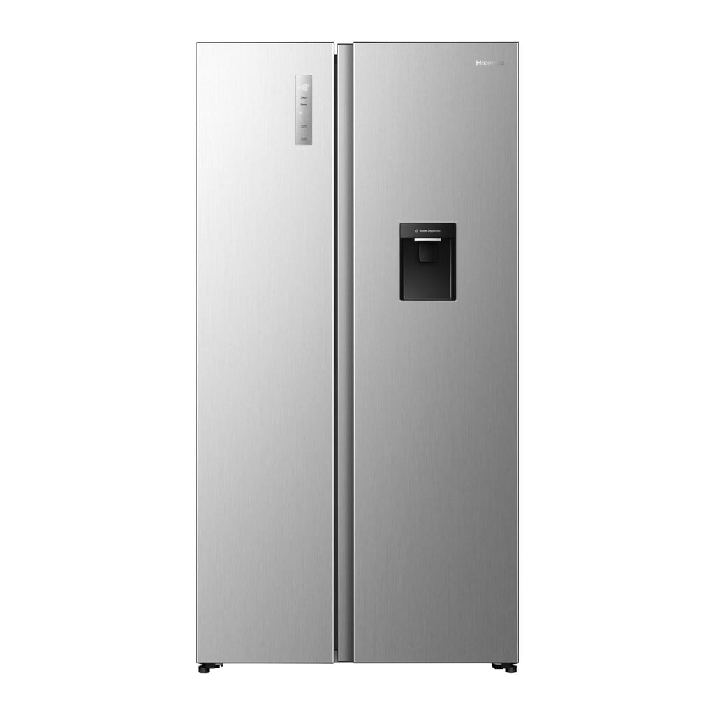 Hisense PureFlat American RS3P558NMID Wifi Connected Total No Frost American Fridge Freezer – Silver – D Rated #412233