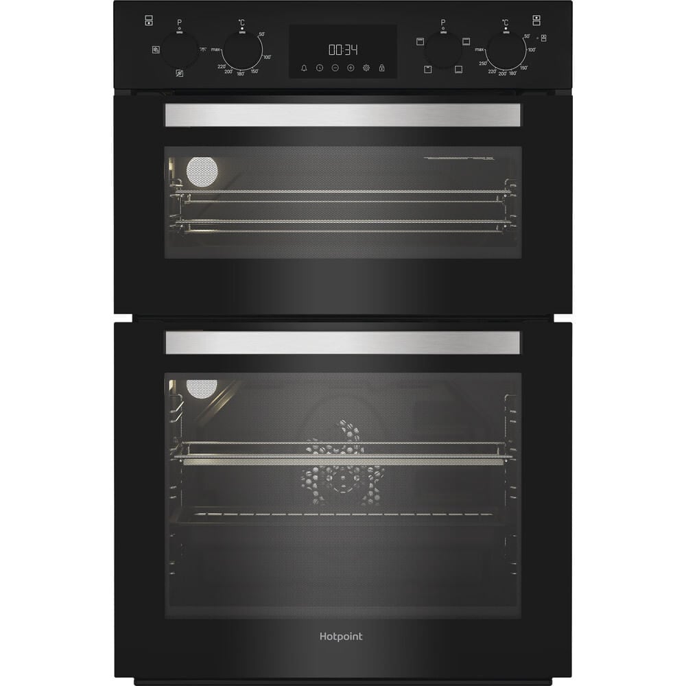 Hotpoint DIH 10D B Built In Electric Double Oven – Black – A/A Rated #413031