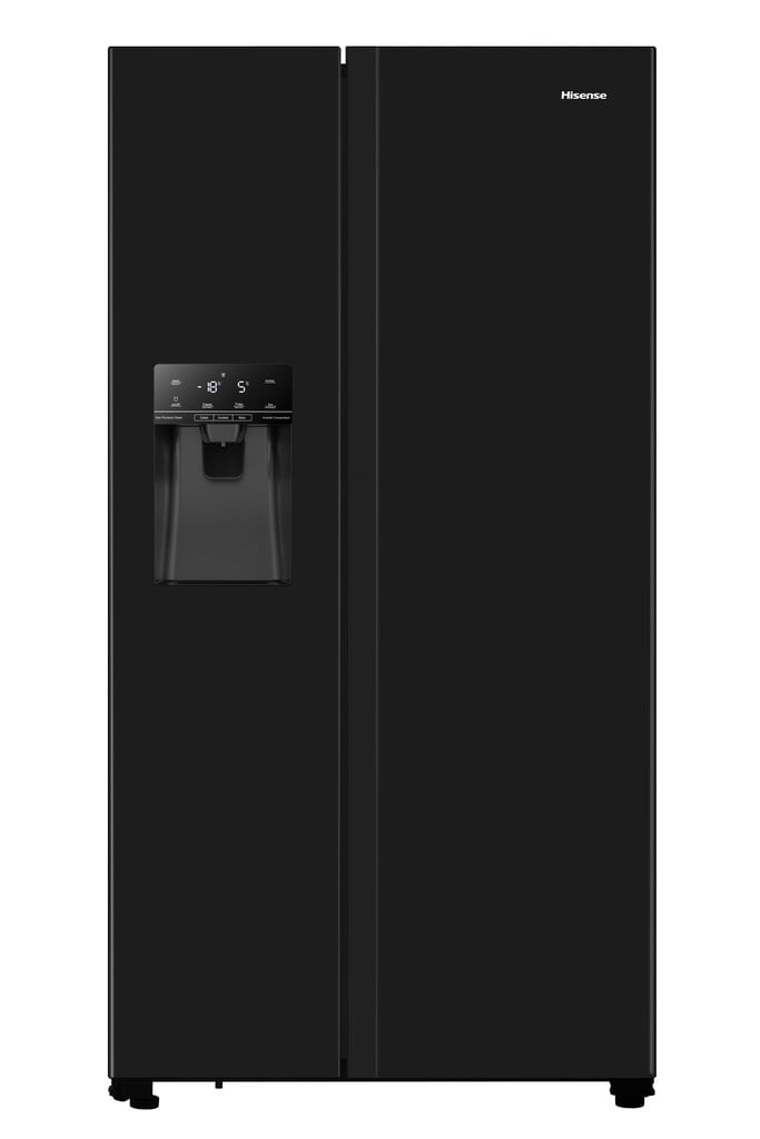 Hisense RS694N4TBE Non-Plumbed Frost Free American Fridge Freezer – Black – E Rated #414871