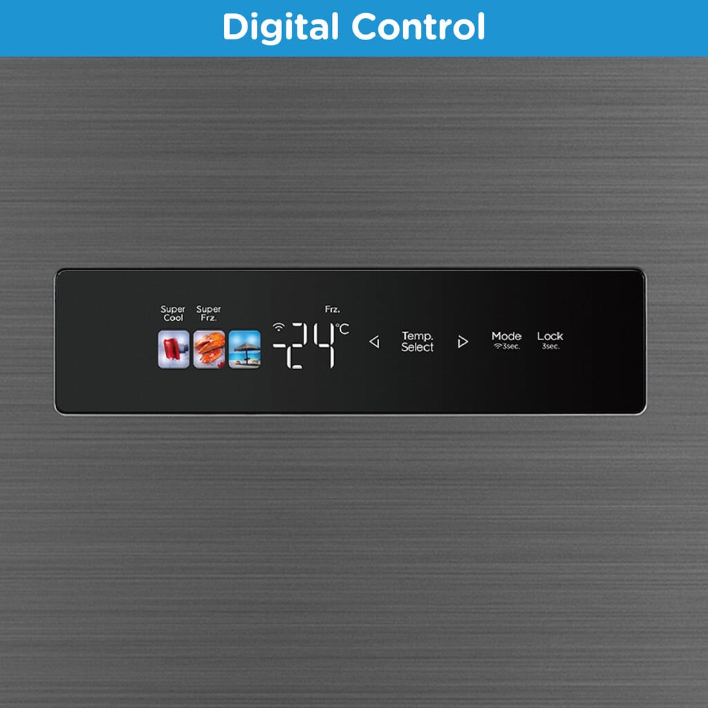 Midea MDRS791MIC46 Wifi Connected Total No Frost American Fridge Freezer – Inox – C Rated #414477