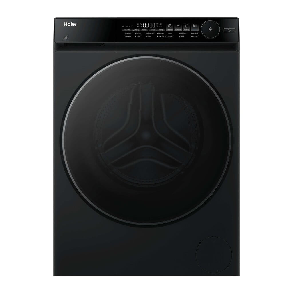 Haier X7 HW100B14367BU1UK 10kg WiFi Connected Washing Machine with 1400 rpm – Black Steel – A Rated #413923