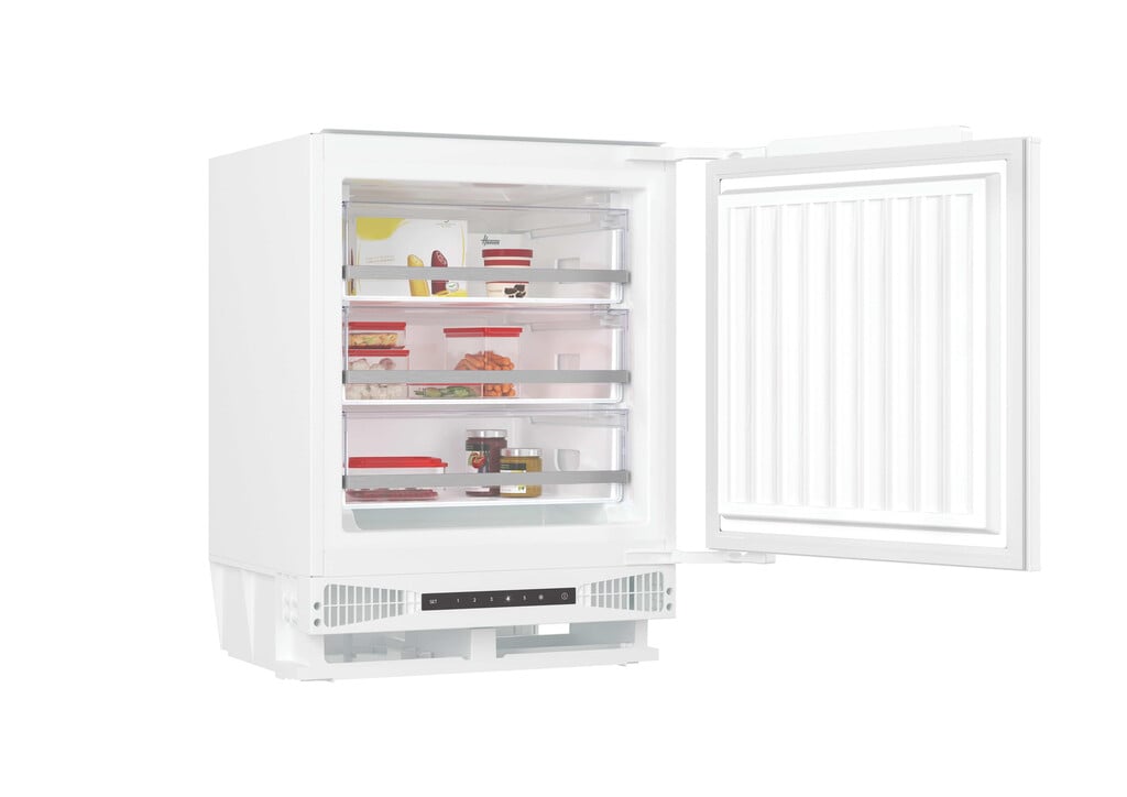 Hoover H-FREEZE 300 MINI HUSE68EWKP Integrated Under Counter Freezer with Fixed Door Hinge Kit – E Rated #414926