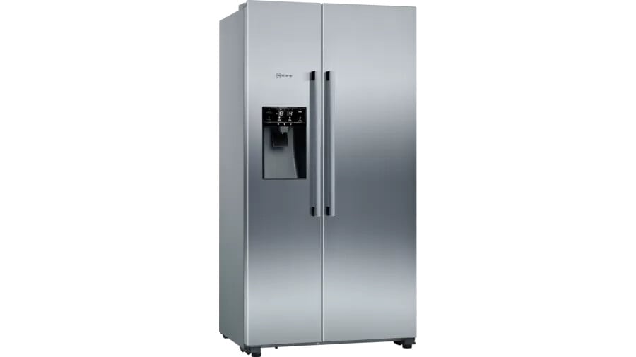 NEFF N70 KA3923IE0G Plumbed Frost Free American Fridge Freezer – Stainless Steel Effect – E Rated #416816