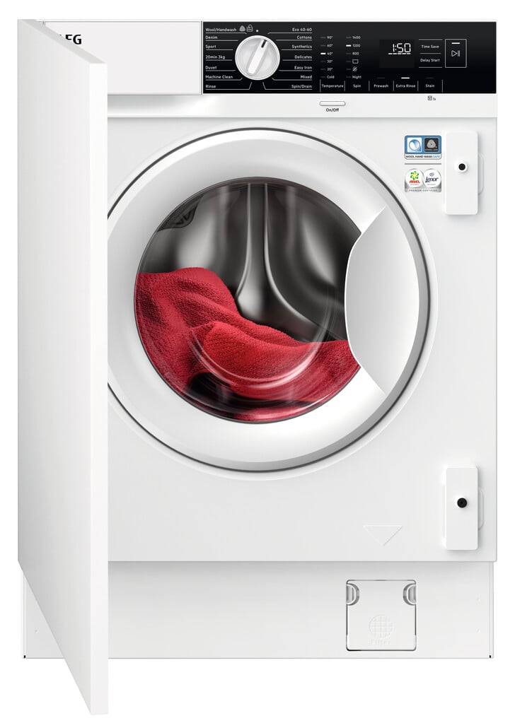 AEG 6000 AutoSense LFX6G7434BI Integrated 7kg Washing Machine with 1400 rpm – White – B Rated #416388