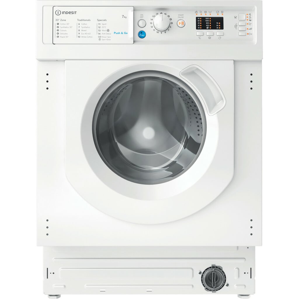 Indesit BIWMIL71252UKN Integrated 7kg Washing Machine with 1200 rpm – White – E Rated #415392