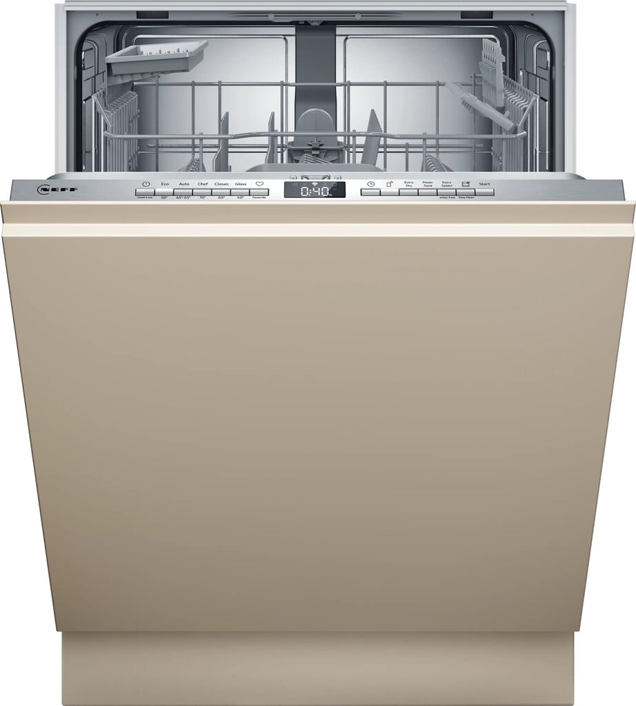 NEFF N50 S175HTX14G Fully Integrated Full Size Dishwasher – Silver Control Panel with Sliding Door Hinge Kit – C Rated #415794