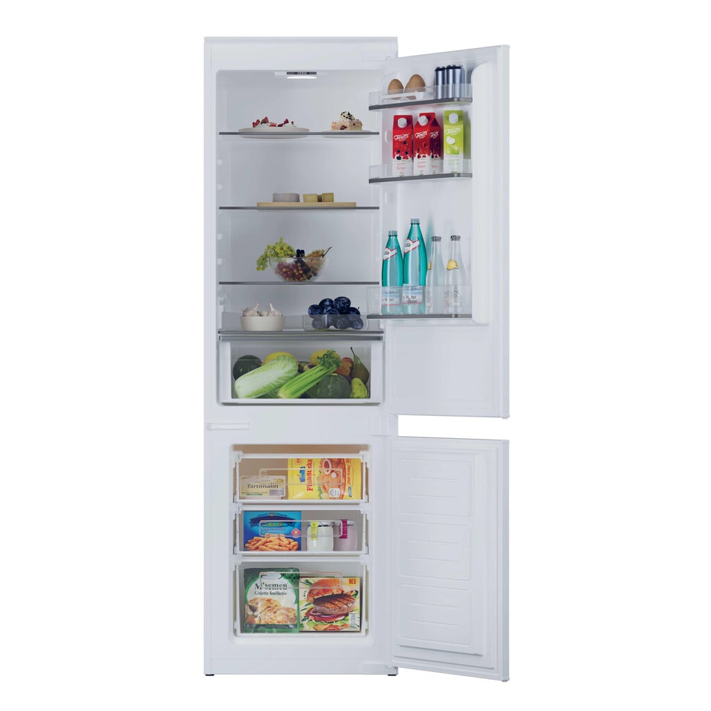 Hoover H-FRIDGE 300 HOBBML18EK 177cm 70/30 Integrated Fridge Freezer with Sliding Door Hinge – White – E Rated #416518
