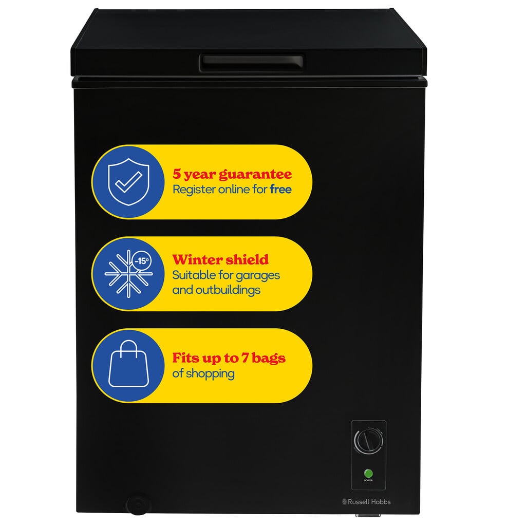 Russell Hobbs RH142CF0E1B Chest Freezer – Black – E Rated #415417