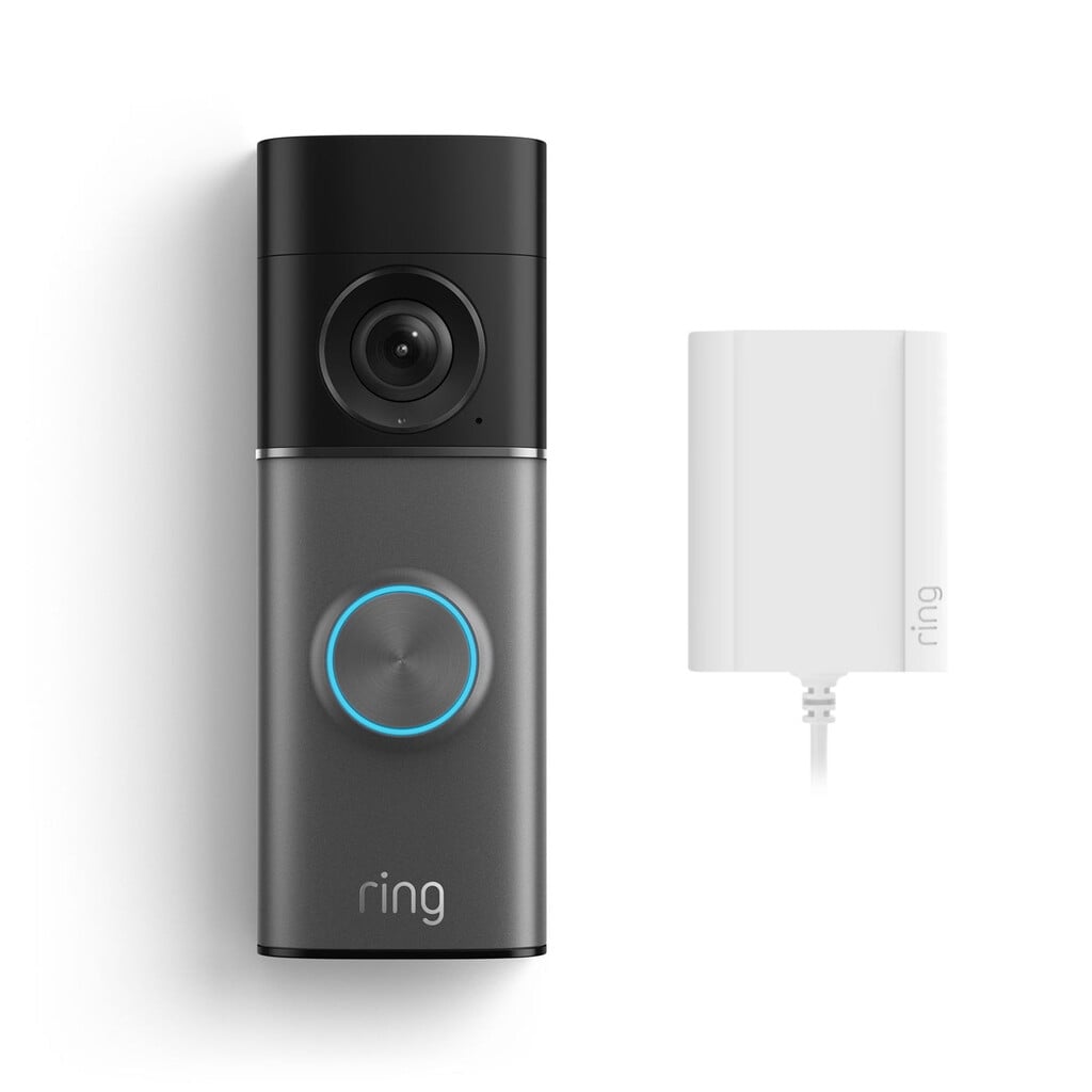 Ring Wired Video Doorbell Pro (3rd Gen) & Plug-In Adapter – Deep Silver #415479