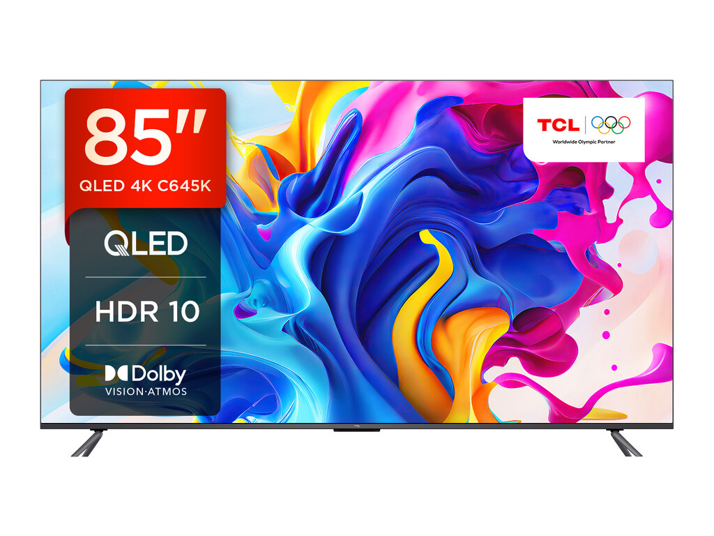 TCL 85C645K 85″ Smart 4K Ultra HD HDR QLED TV with Google Assistant (No Feet) #416133