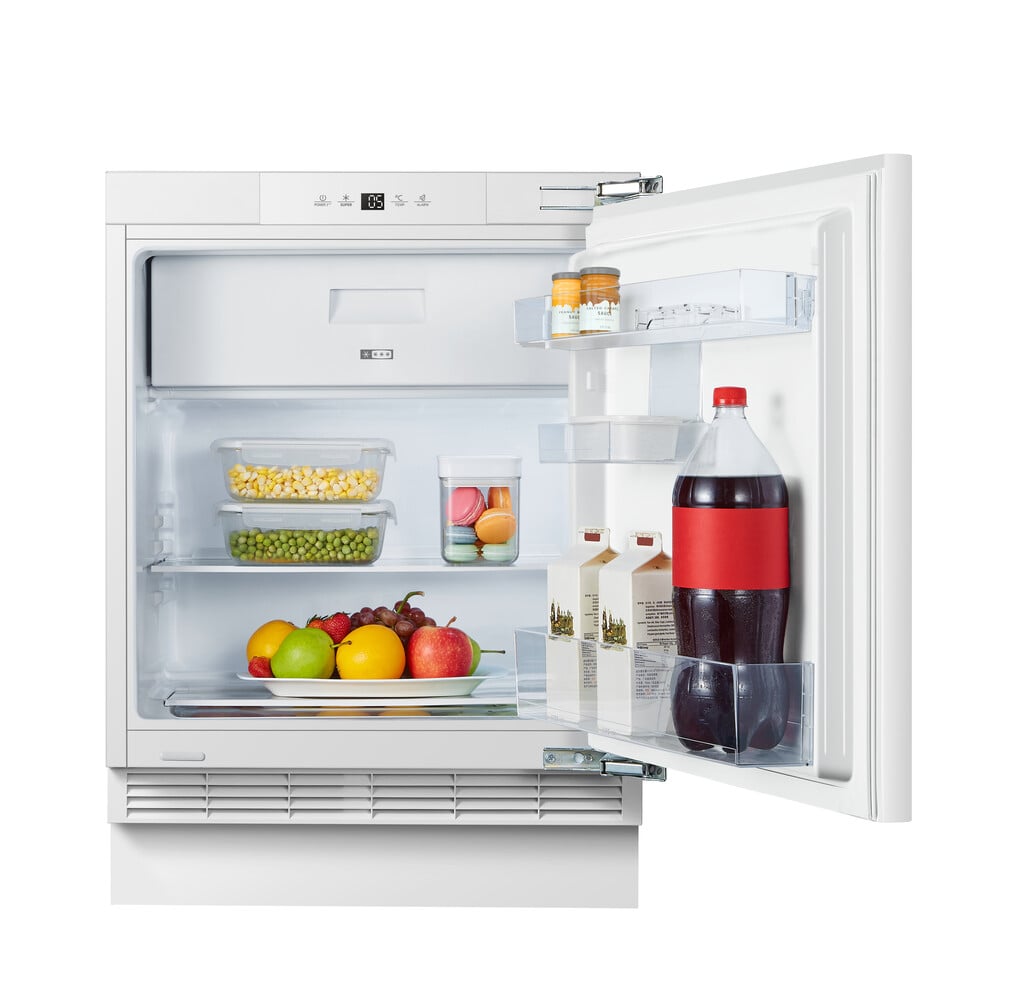 Fridgemaster MBUR60121E Integrated Under Counter 82cm Fridge – Fixed Door Hinge Kit – White – E Rated #415356