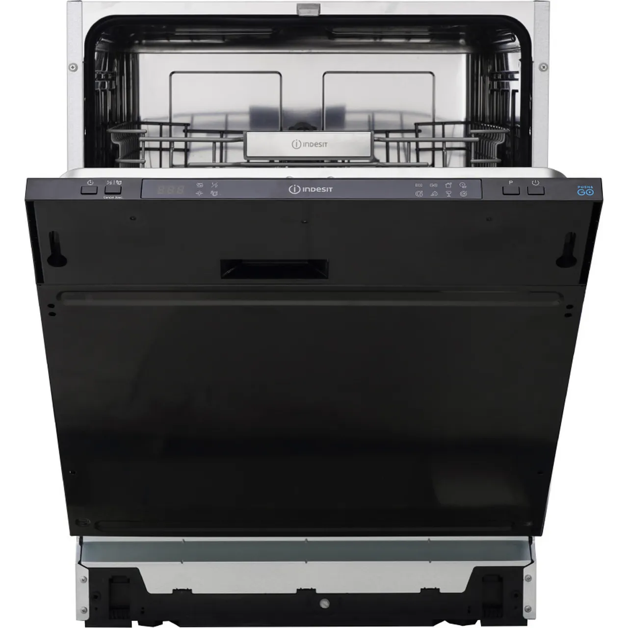 Indesit IN2IE13CNO8UK Fully Integrated Full Size Dishwasher – Black Control Panel with Fixed Door Hinge Kit – E Rated #415701